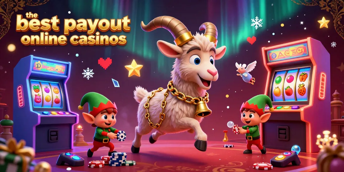 Experience the excitement at the best payout online casinos featuring a Krampus goat alongside festive characters.